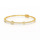 Lab Diamond Simple Round Cut 1.07 CT Bracelet