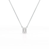 1 CT Emerald Cut Lab Grown Diamond Solitaire Pendant
