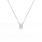 1 CT Emerald Cut Lab Grown Diamond Solitaire Pendant