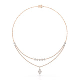 Lab Diamond 2.9 CT Two Layered Necklace
