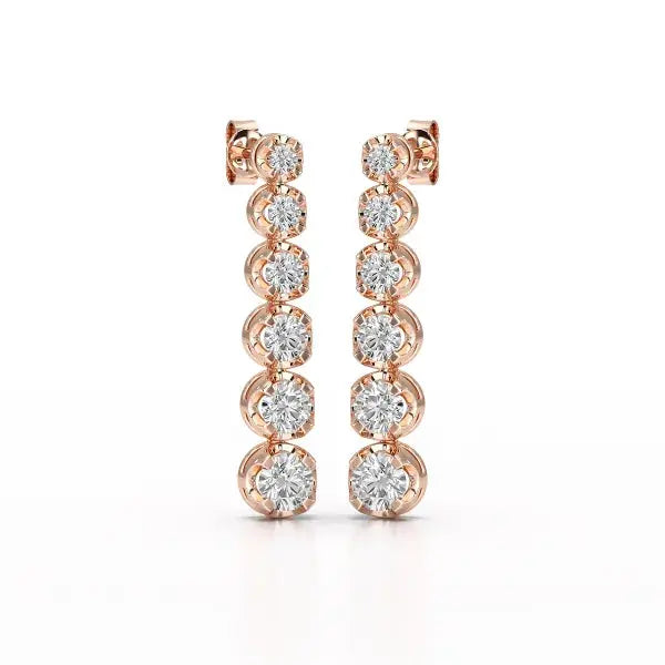 3 CT Lab Diamond Bridal Drop Dangle Earrings - Jama Jewels