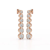 3 CT Lab Diamond Bridal Drop Dangle Earrings - Jama Jewels