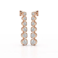 3 CT Lab Diamond Bridal Drop Dangle Earrings - Jama Jewels