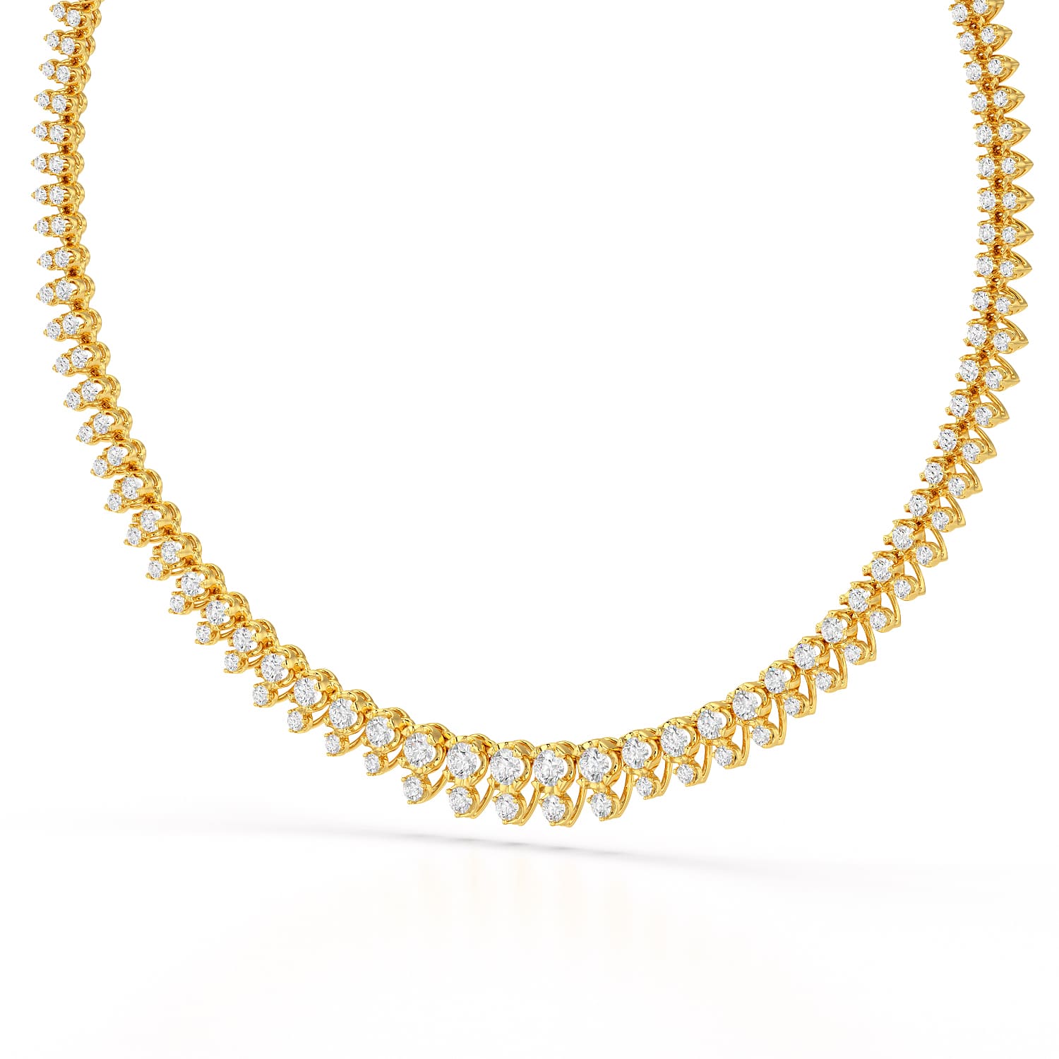 6.8 CT Classic Lab Diamond Collar Necklace