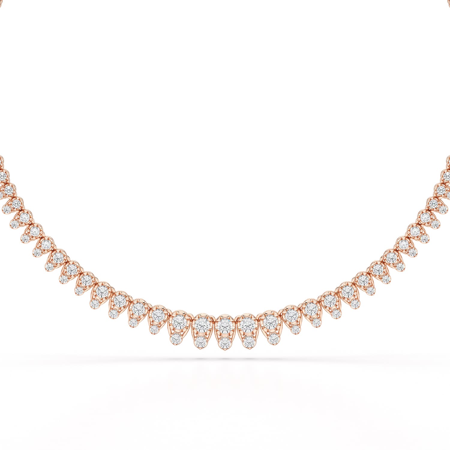 6.8 CT Classic Lab Diamond Collar Necklace