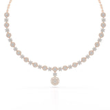 4.59 Carat Lab Grown Diamond Round Shape Necklace