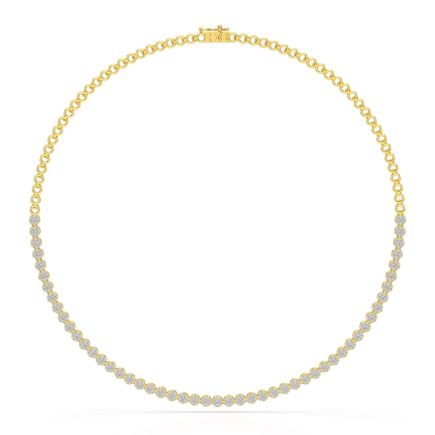 3.8 CT Lab Diamond Tennis Necklace Jama Jewels