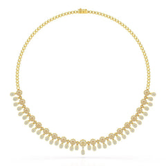 Round Cut Lab Grown Diamond 4.96 CT Elegant Choker Necklace
