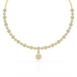 4.59 Carat Lab Grown Diamond Round Shape Necklace