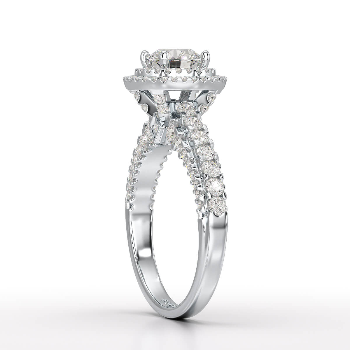 White Gold 2.3 CT Lab Diamond Engagement Ring - Jama Jewels