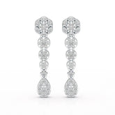 0.83 CT Lab Diamond Teardrop Dangle Earring