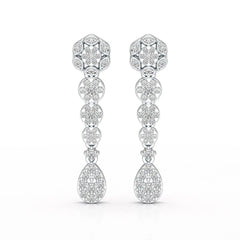 0.83 CT Lab Diamond Teardrop Dangle Earring