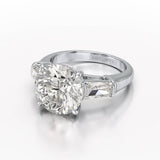 6.56 CT Three Stone Lab Diamond Ring - Jama Jewels