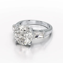 6.56 CT Three Stone Lab Diamond Ring - Jama Jewels