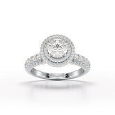White Gold 2.3 CT Lab Diamond Engagement Ring - Jama Jewels
