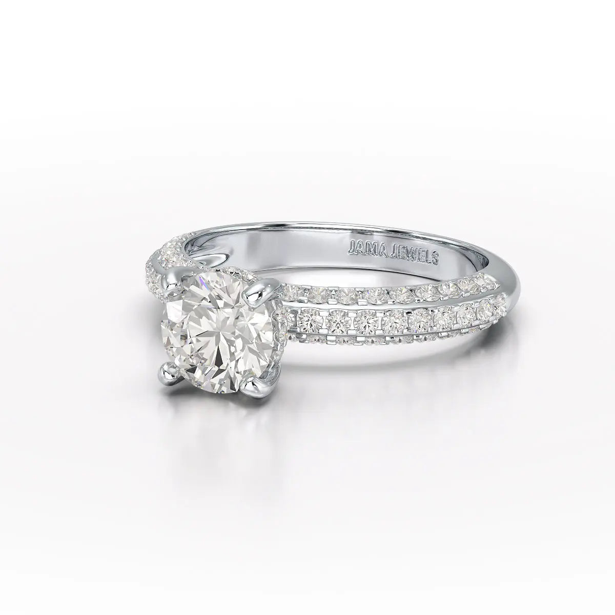 Classic Round Cut 1.77 CT Lab Diamond Ring Jama Jewels
