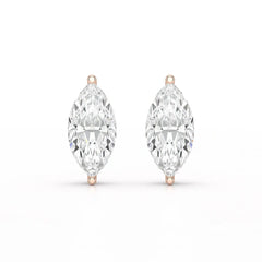 1 CT Marquise Stud Lab Diamond Earrings