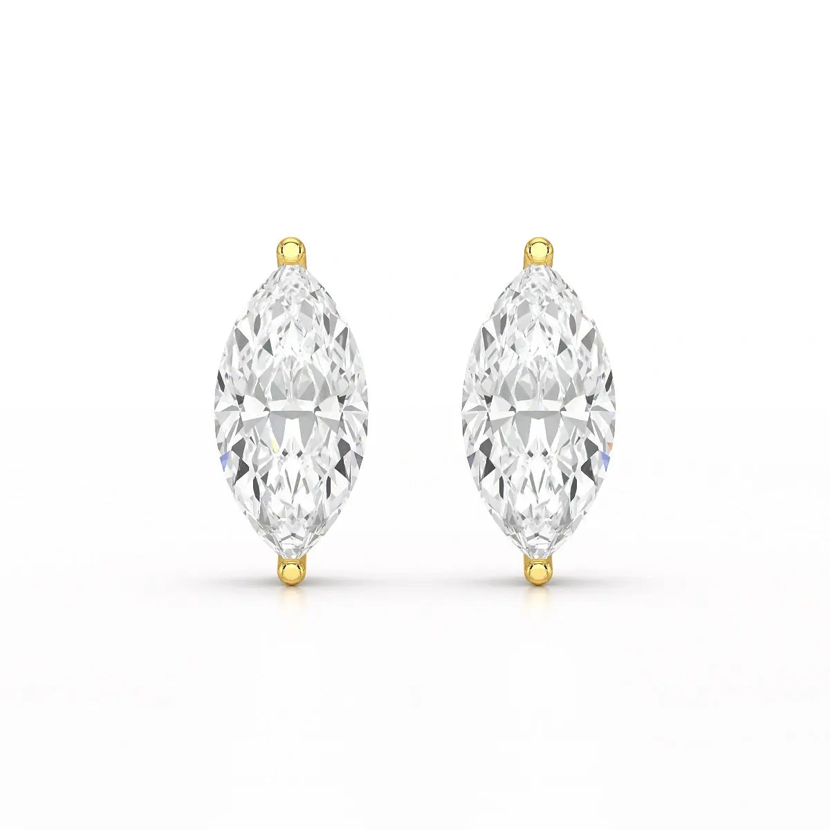 1 CT Marquise Stud Lab Diamond Earrings