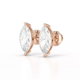 1 CT Marquise Stud Lab Diamond Earrings