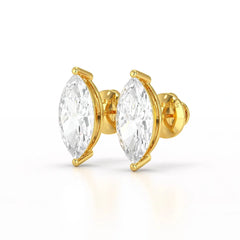 1 CT Marquise Stud Lab Diamond Earrings