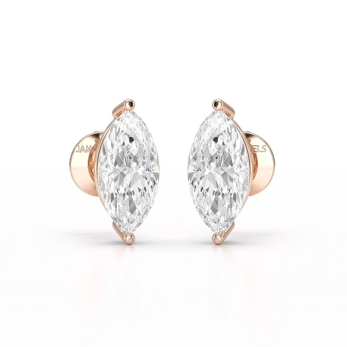 1 CT Marquise Stud Lab Diamond Earrings