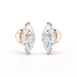 1 CT Marquise Stud Lab Diamond Earrings