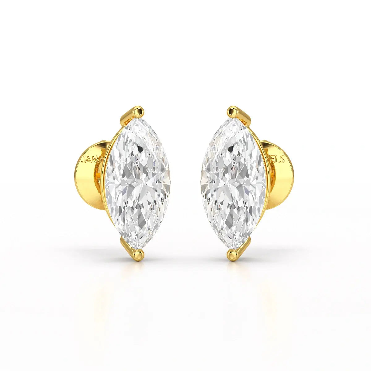 1 CT Marquise Stud Lab Diamond Earrings