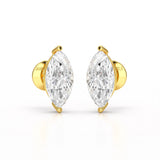 1 CT Marquise Stud Lab Diamond Earrings