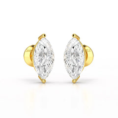 1 CT Marquise Stud Lab Diamond Earrings