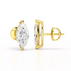 1 CT Marquise Stud Lab Diamond Earrings
