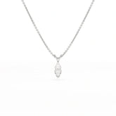 1 CT Lab Grown Diamond Marquise Solitaire Pendant