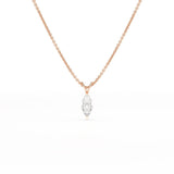 1 CT Lab Grown Diamond Marquise Solitaire Pendant