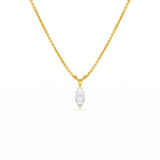 1 CT Lab Grown Diamond Marquise Solitaire Pendant