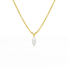 1 CT Lab Grown Diamond Marquise Solitaire Pendant