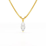 1 CT Lab Grown Diamond Marquise Solitaire Pendant