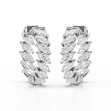 Marquise Cut Lab Diamond Hoop Earrings