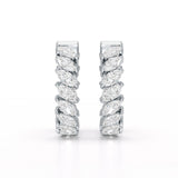 Marquise Cut Lab Diamond Hoop Earrings