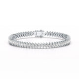 Marquise 9.45 Carat Lab Diamond Tennis Bracelet