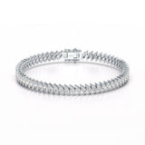 Marquise 9.45 Carat Lab Diamond Tennis Bracelet