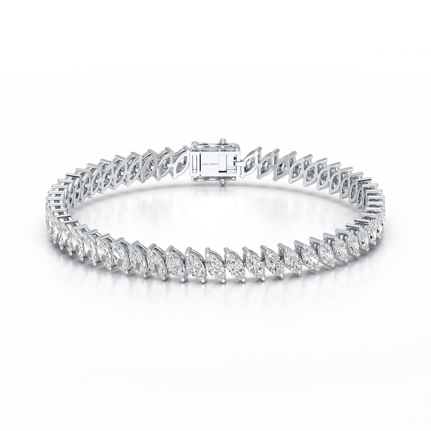 13.25 Marquise Cut Carat Tennis Lab Diamond Bracelet