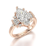 Marquise 3.49 Carat Lab Grown Diamond Wedding Ring - Jama Jewels