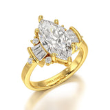 Marquise 3.49 Carat Lab Grown Diamond Wedding Ring - Jama Jewels