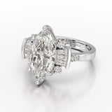 Marquise 3.49 Carat Lab Grown Diamond Wedding Ring - Jama Jewels