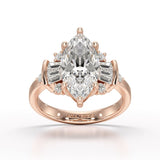 Marquise 3.49 Carat Lab Grown Diamond Wedding Ring - Jama Jewels