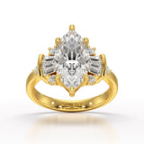 Marquise 3.49 Carat Lab Grown Diamond Wedding Ring - Jama Jewels