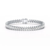 13.25 Marquise Cut Carat Tennis Lab Diamond Bracelet