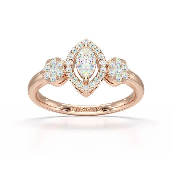 Marquise Cut 0.5 CT Lab Grown Diamond Ring Jama Jewels