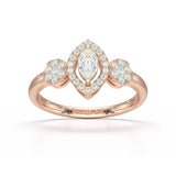 Marquise Cut 0.57 CT Lab Grown Diamond Ring