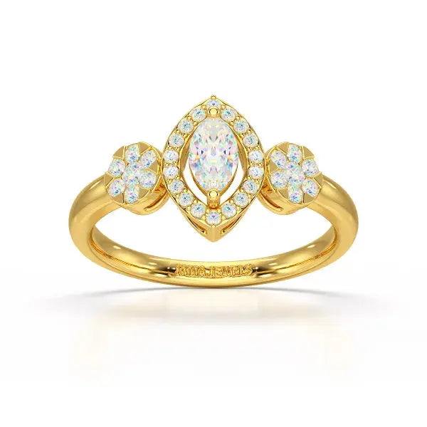 Marquise Cut 0.5 CT Lab Grown Diamond Ring Jama Jewels