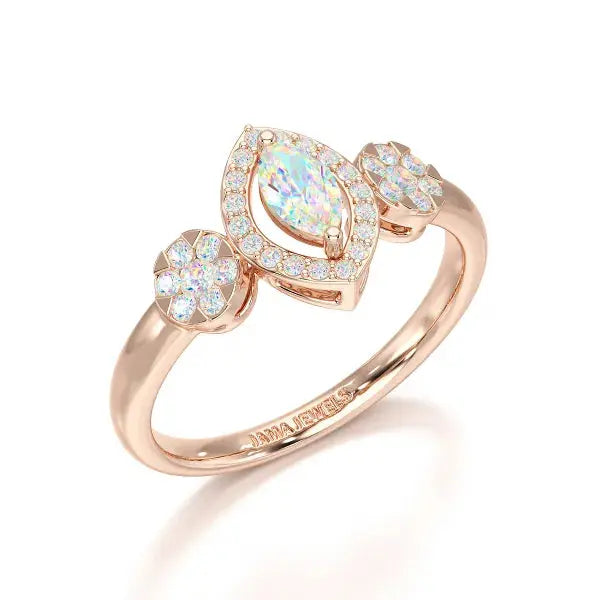 Marquise Cut 0.5 CT Lab Grown Diamond Ring Jama Jewels